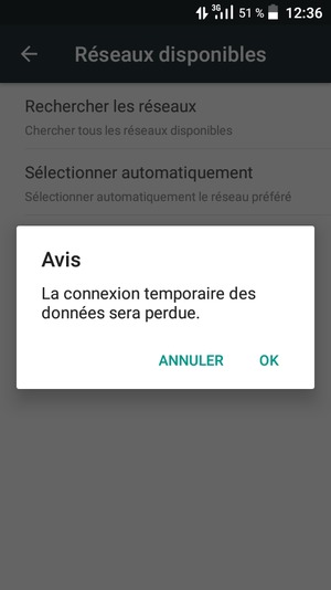 Sélectionnez OK
