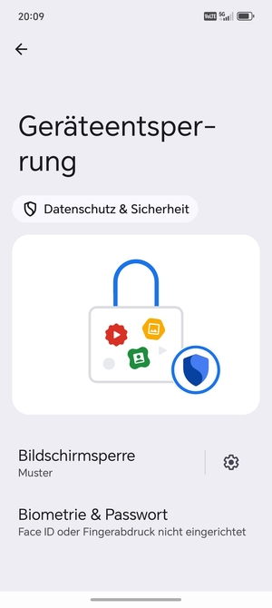 Ihr Handy ist jetzt mit einer Bildschirmsperre gesichert