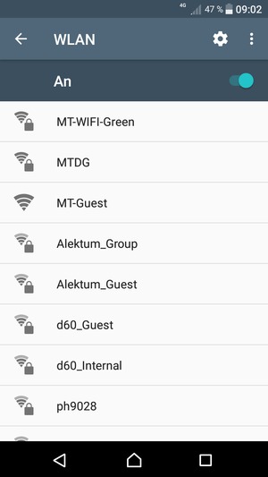 Wählen Sie das Wireless-Netzwerk, zu dem Sie eine Verbindung herstellen möchten