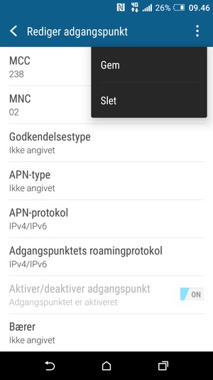 Vælg Gem