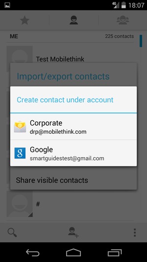 Sélectionnez votre compte Google
