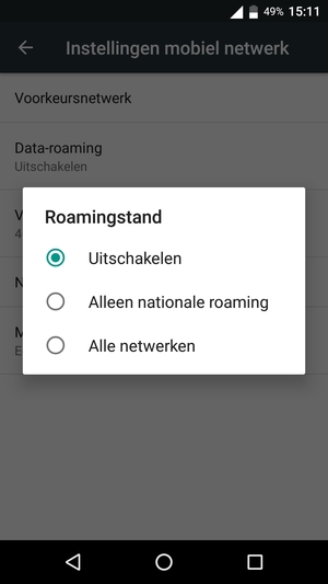 Selecteer uw voorkeursoptie