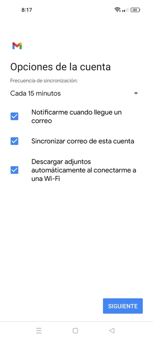 Seleccione SIGUIENTE