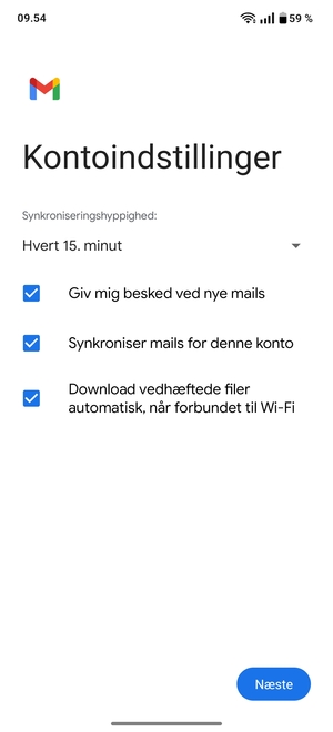 Vælg Næste