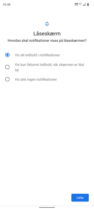 Vælg din foretrukne mulighed og vælg Udfør