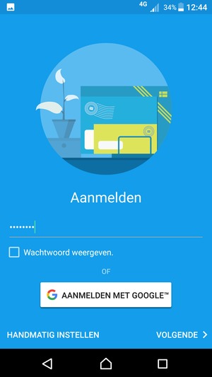 Voer uw Gmail wachtwoord in en selecteer VOLGENDE