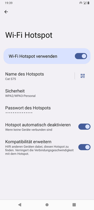 Ihr Handy ist jetzt für die Verwendung als Modem eingerichtet