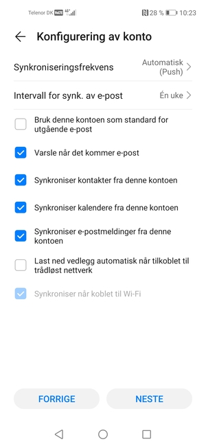 Velg NESTE