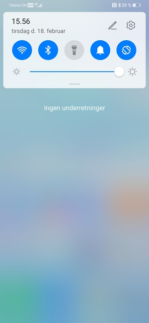 Aktiver topmenuen igen