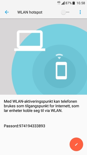 Velg Konfigurer Wi-Fi-sone
