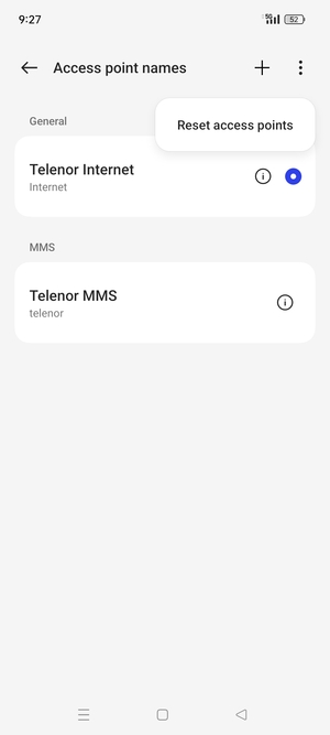 Select Reset access points