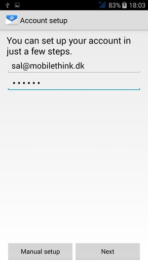Enter your Email address and Password. Select Next