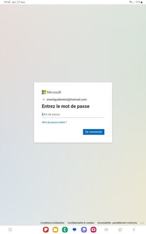 Saisissez votre Mot de passe et sélectionnez Se connecter