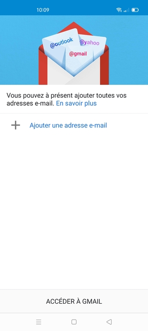 Sélectionnez Ajouter une adresse e-mail