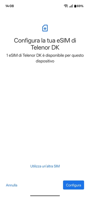 Seleziona Configura