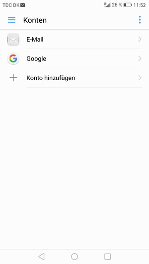 Wählen Sie Google