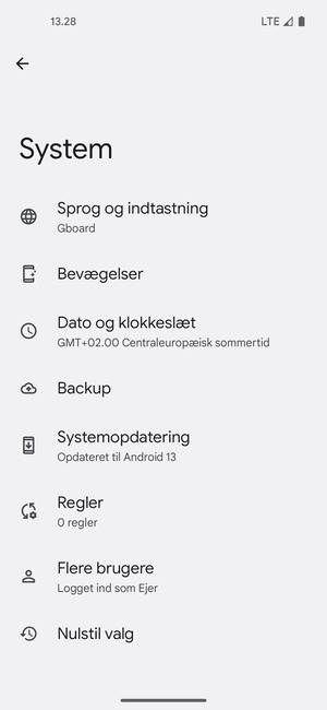 Vælg Backup