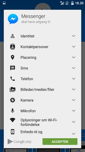Vælg ACCEPTER