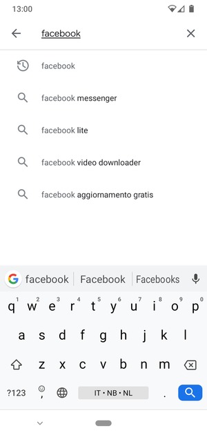 Inserisci il nome dell'app e seleziona Ricerca