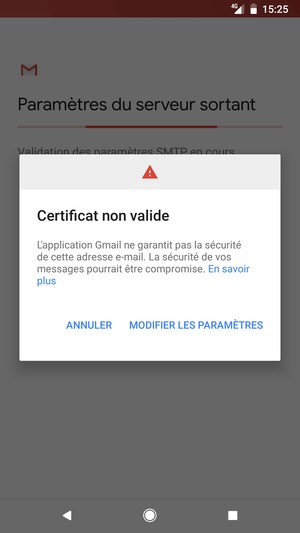 Sélectionnez MODIFIER LES PARAMÈTRES