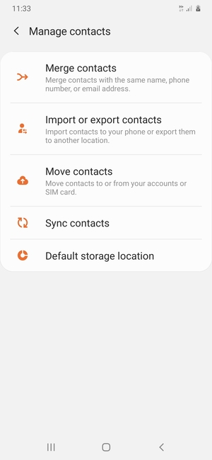 Select Import or export contacts