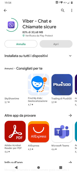 Attendi il completamento del processo di installazione