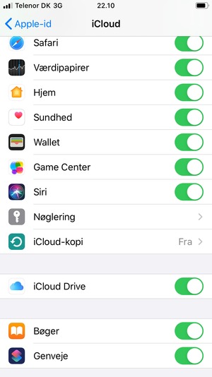 Vælg iCloud-kopi