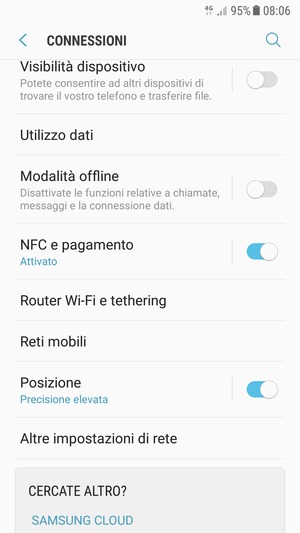 Scorri e seleziona Reti mobili
