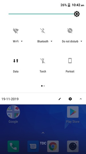 Adjust brightness to the required level