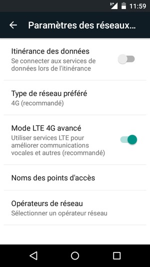 Sélectionnez Noms des points d'accès