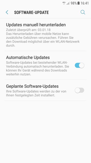Wählen Sie Updates manuell herunterladen
