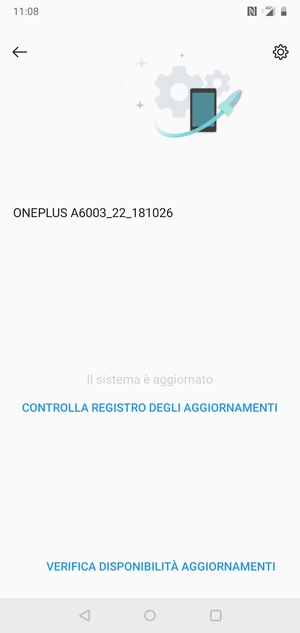 Se il tuo telefono è aggiornato, vedrai la seguente schermata