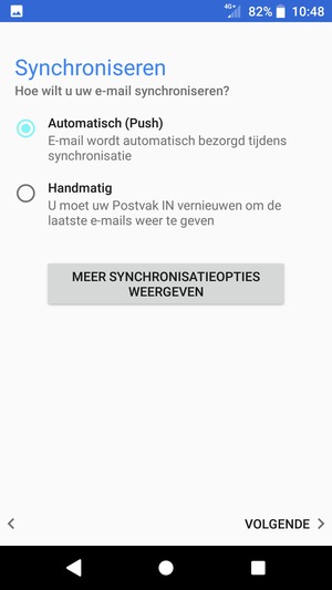 Selecteer uw voorkeursoptie en selecteer VOLGENDE