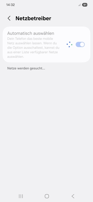 Warten Sie, bis die Suche abgeschlossen ist