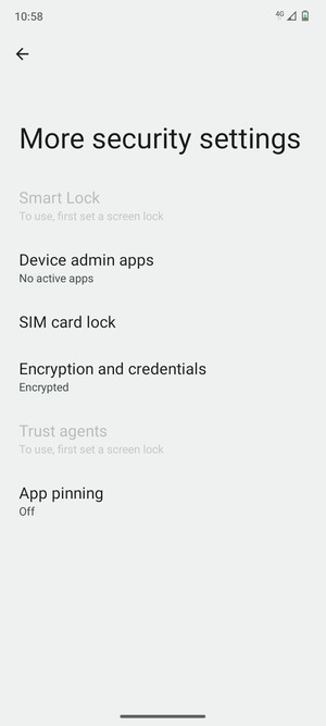 Select SIM card lock