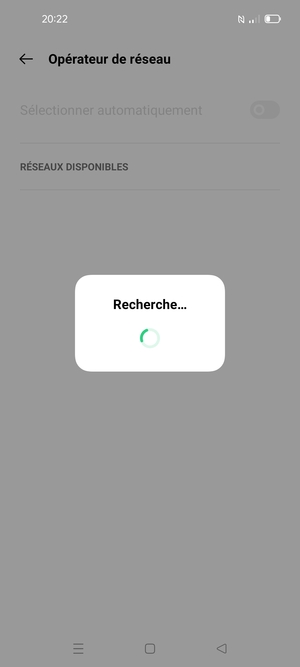 Veuillez attendre la fin de la recherche