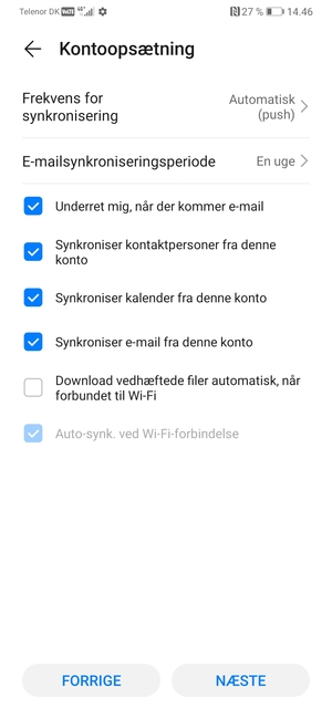 Vælg NÆSTE
