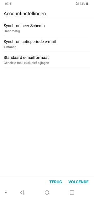 Selecteer VOLGENDE