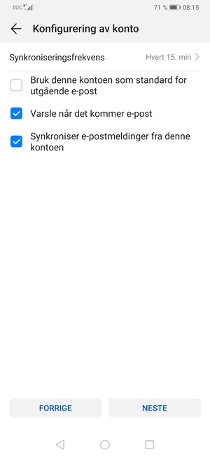 Velg NESTE
