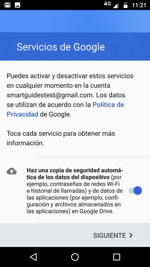 Seleccione SIGUIENTE
