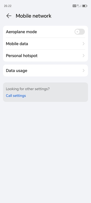 Select Mobile data