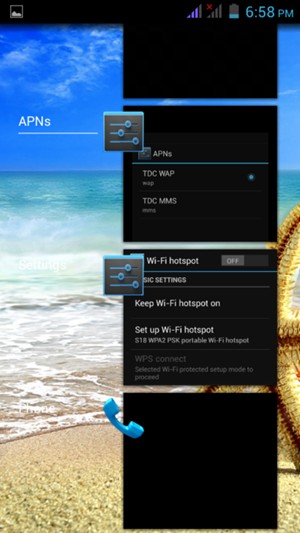 Swipe apps to the right to close them