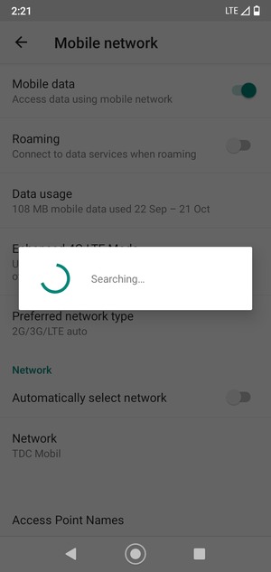 Wait for the search to finish