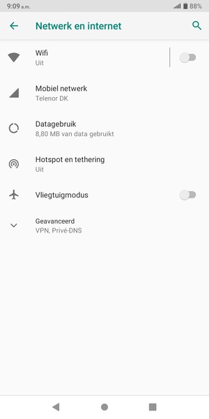 Selecteer Mobiel netwerk