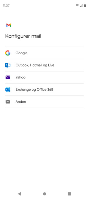 Vælg Google