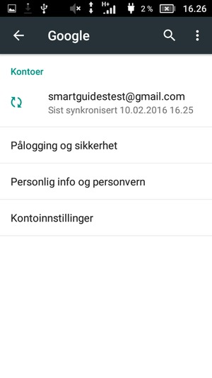 Velg kontoen din