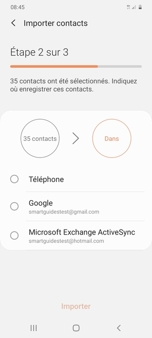Sélectionnez  Google