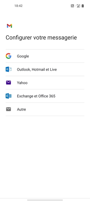 Sélectionnez Google