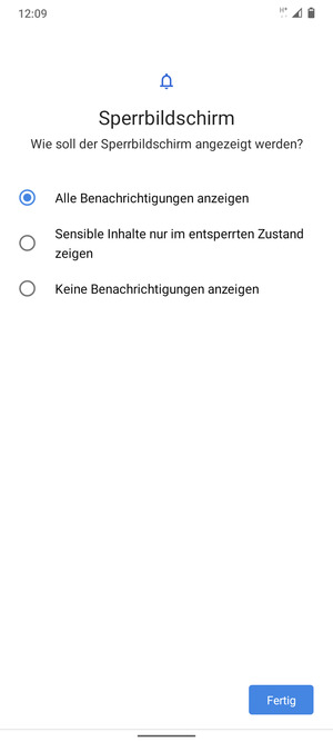 Wählen Sie die gewünschte Option und wählen Sie Fertig