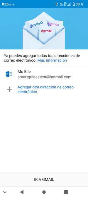 Seleccione IR A GMAIL